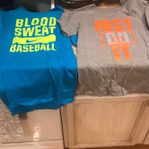 Two boys Nike Cotten shirts